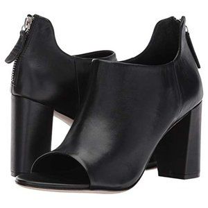Bernardo Black Leather Glove Heels